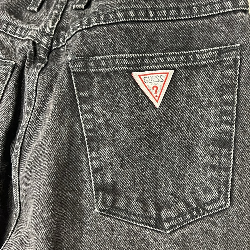 Guess by Georges Marciano HIGH WAIST black pinup denim jeans Made in USA - Picture 7 of 7